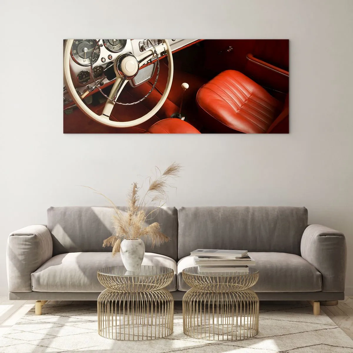 Impression sur verre - Image sur verre - Luxe de style vintage - 90x30 cm