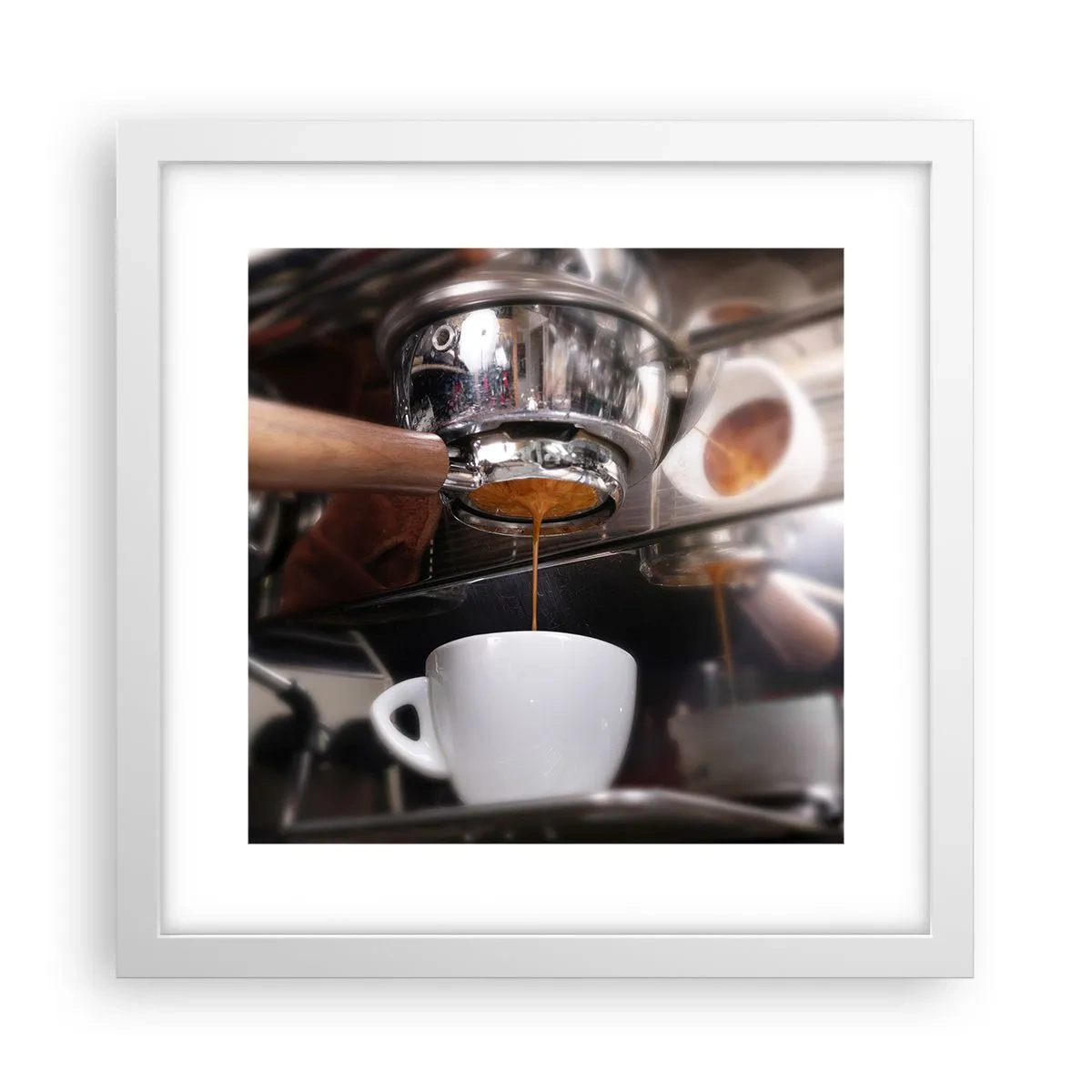 Affiche dans un cadre blanc - Poster - Bon moment de la journée - 30x30 cm