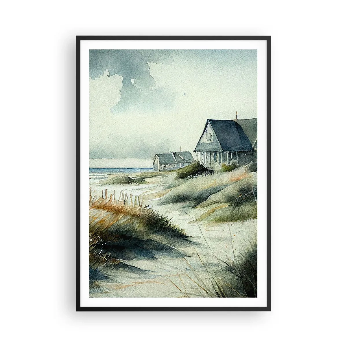 Affiche dans un cadre noir - Poster - Loin de l'agitation - 70x100 cm