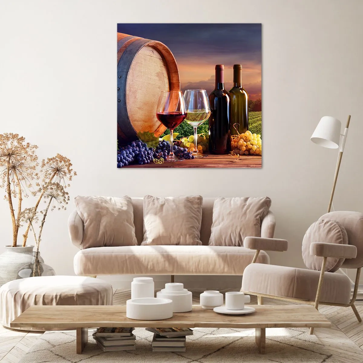 Impression sur toile - Image sur toile - Ici la vie a du goût - 60x60 cm