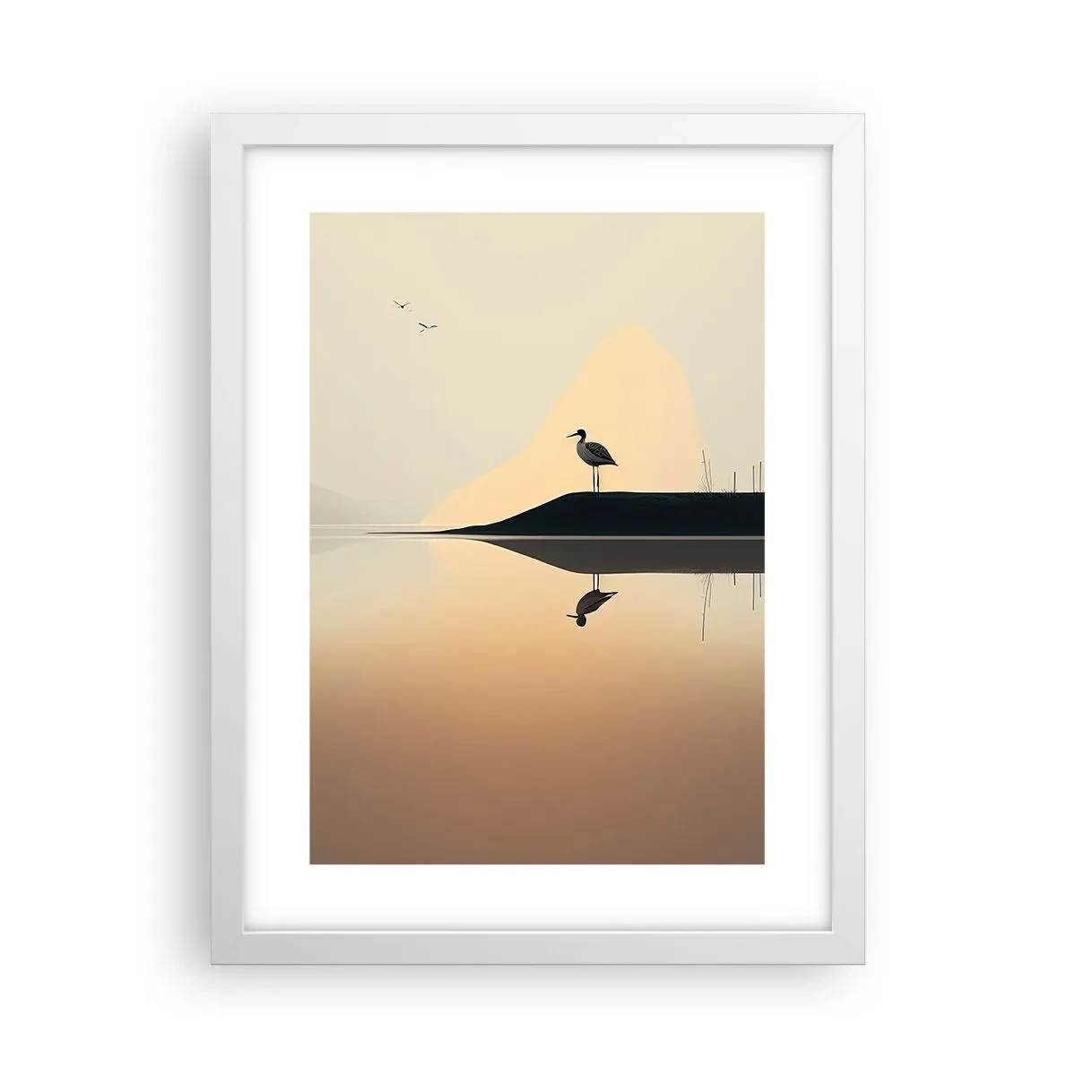 Affiche dans un cadre blanc - Poster - Le seigneur du lac - 30x40 cm