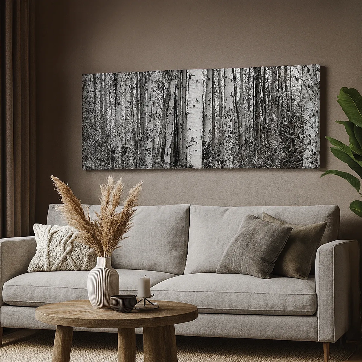 Impression sur toile - Image sur toile - Enchevêtrement de bouleau - 30x30 cm