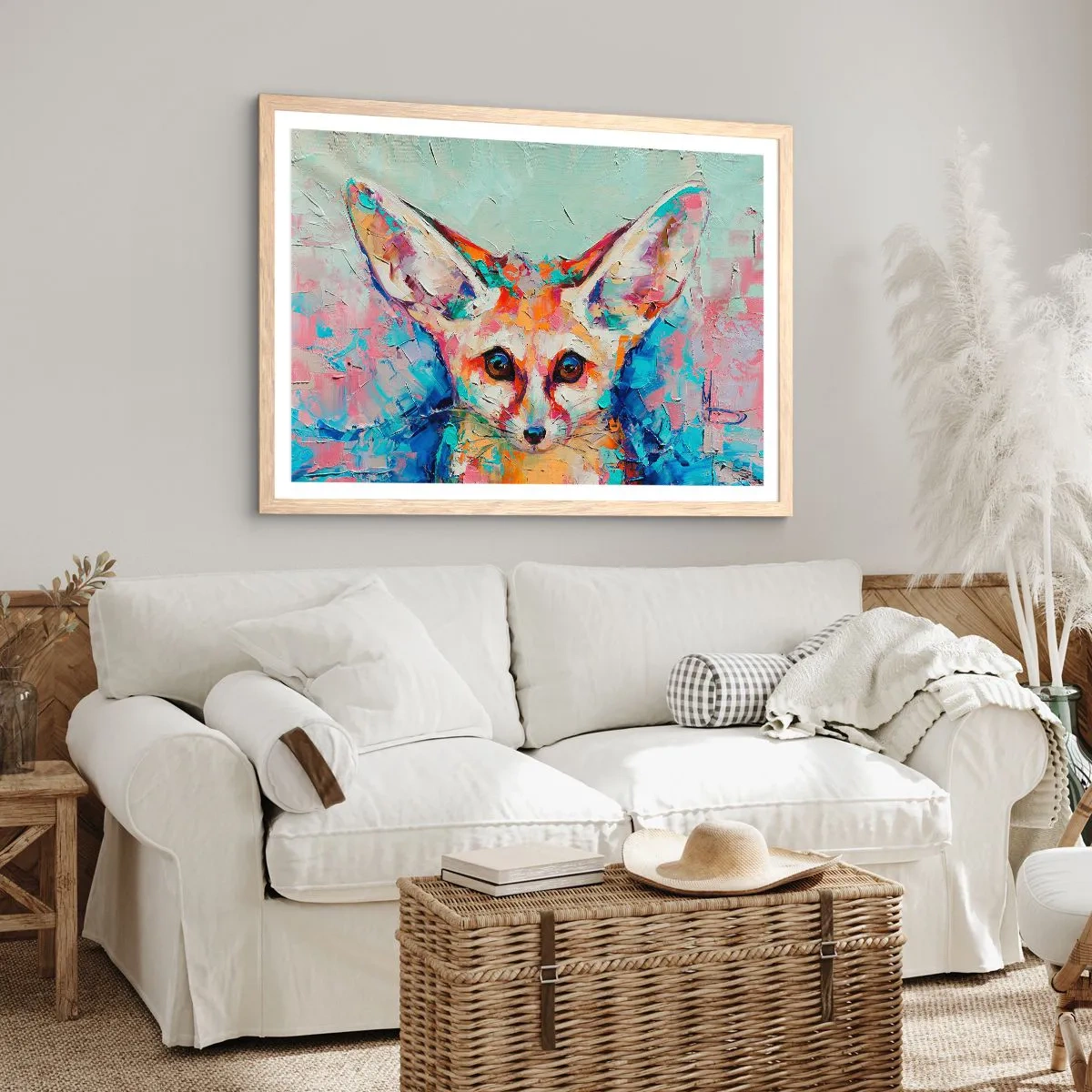 Affiche dans un chêne clair - Poster - Etes-vous prêts pour moi? - 50x40 cm