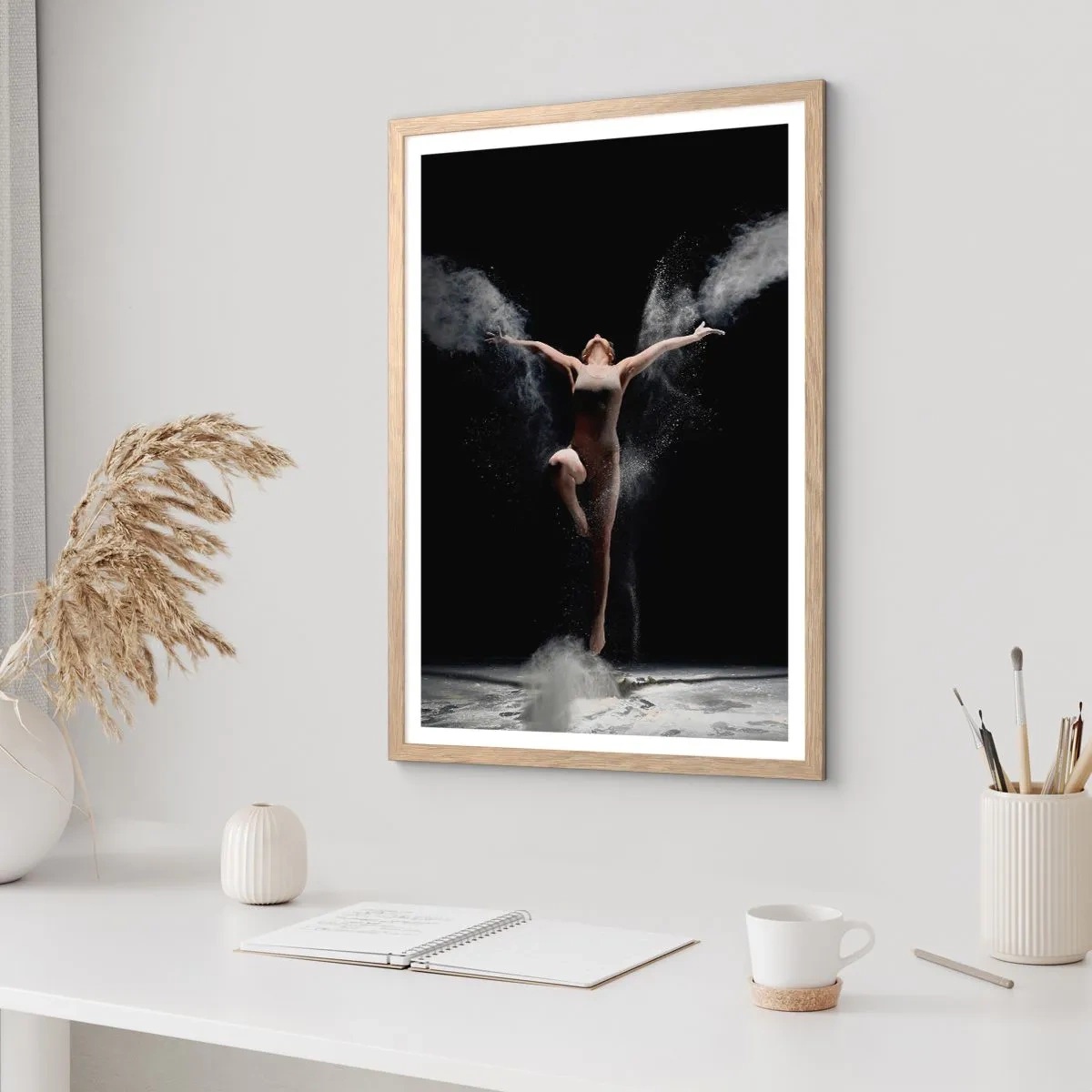 Affiche dans un chêne clair - Poster - Les elfes existent - 40x50 cm