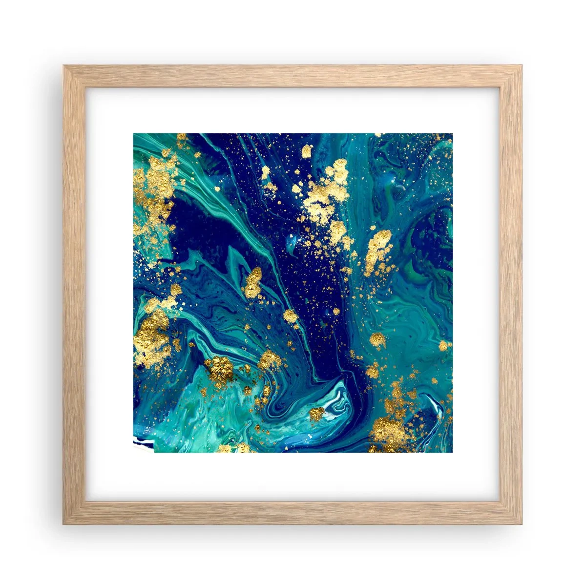 Affiche dans un chêne clair - Poster - Les pétales du soleil - 30x30 cm