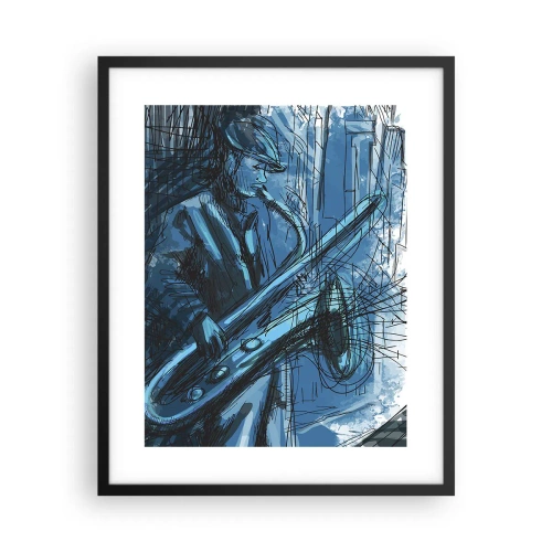 Affiche dans un cadre noir - Poster - Rhapsodie urbaine - 40x50 cm