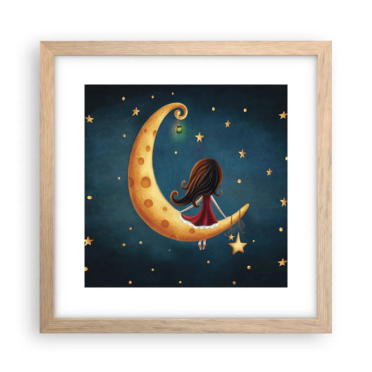 Affiche dans un chêne clair - Poster - Il était une fois... - 30x30 cm