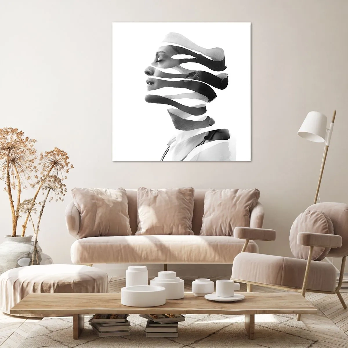 Impression sur toile - Image sur toile - Portrait surréaliste - 70x70 cm