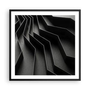 Affiche dans un cadre noir - Poster - Ordre spatial - 60x60 cm