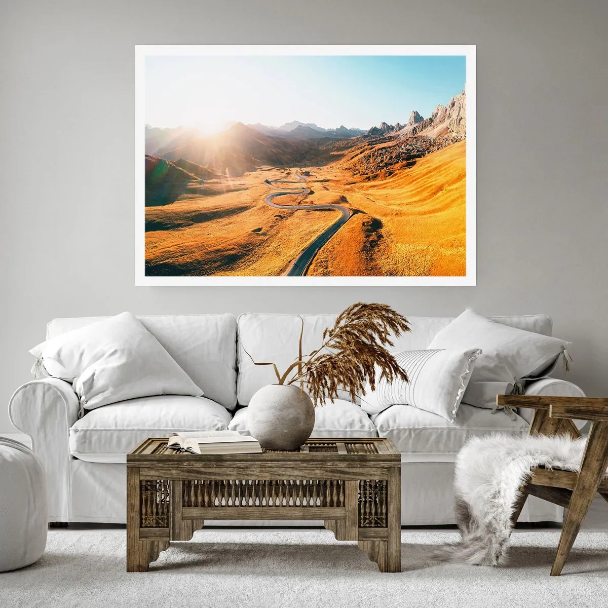 Affiche - Poster - Dans une vallée dorée - 70x50 cm