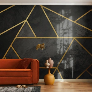 Papier Peint Autocollant Deluxe Sticker - Obscurité et éclat - Abstraction, Morceau, Modèle moderne - 400x280 cm