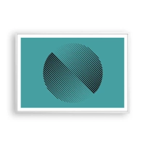 Affiche dans un cadre blanc - Poster - Cercle – une variation géométrique - 100x70 cm