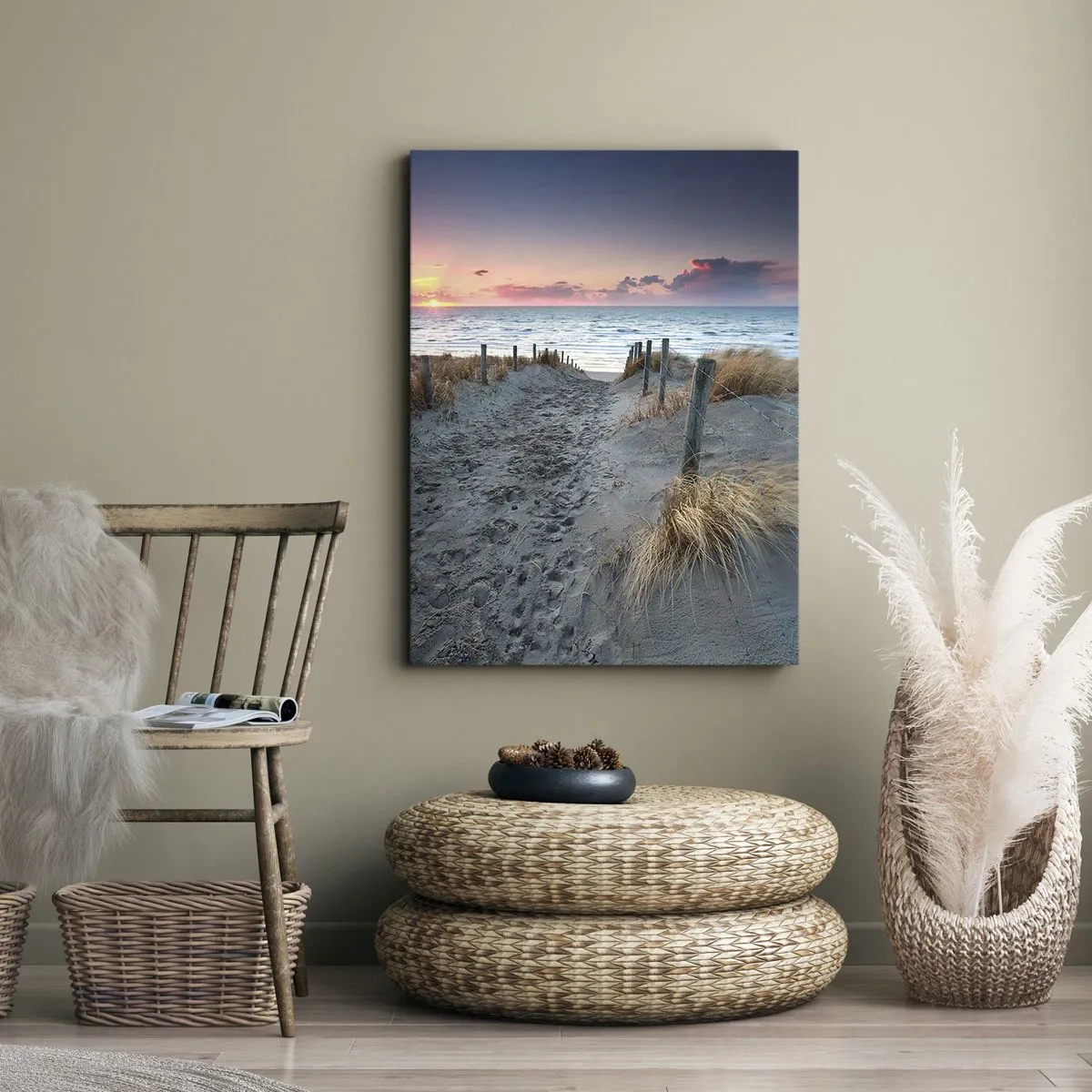 Impression sur toile - Image sur toile - Tu as versé l'éclat de l'arc-en-ciel sur les flots - 45x80 cm