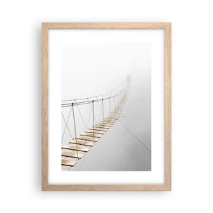 Affiche dans un chêne clair - Poster - Où cela va-t-il te mener? - 30x40 cm