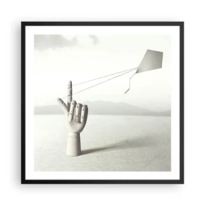 Affiche dans un cadre noir - Poster - Épreuve de force - 60x60 cm