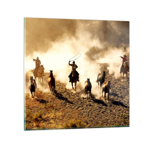 Impression sur verre - Image sur verre - L'ouest vraiment sauvage - 70x70 cm