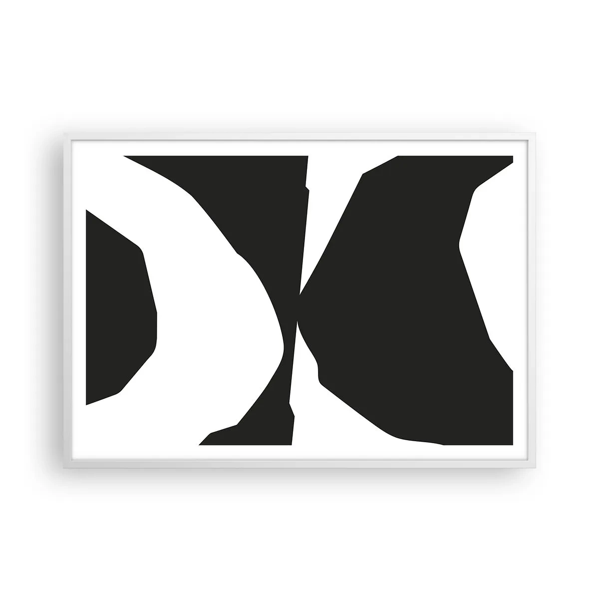 Affiche dans un cadre blanc - Poster - Positif négatif - 100x70 cm