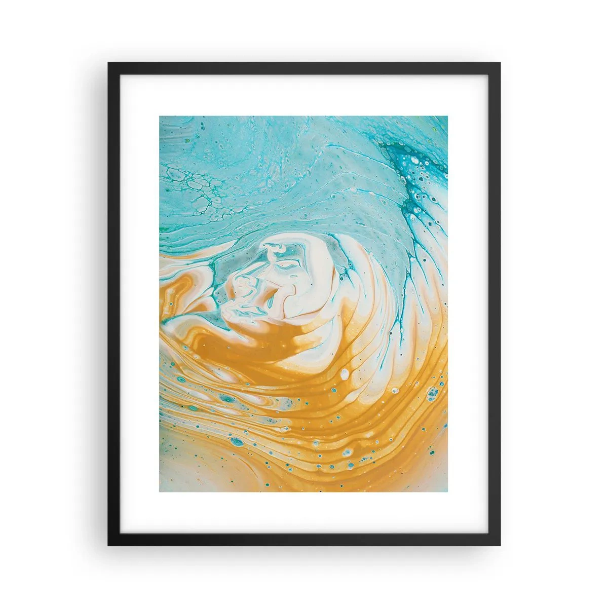 Affiche dans un cadre noir - Poster - Tourbillon pastel - 40x50 cm