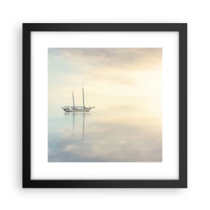 Affiche dans un cadre noir - Poster - Dans une mer de silence - 30x30 cm