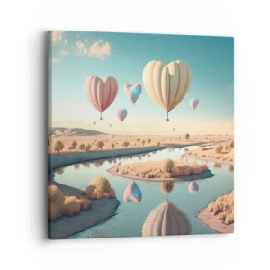 Impression sur toile - Image sur toile - L'amour te permet de t'élever - 30x30 cm