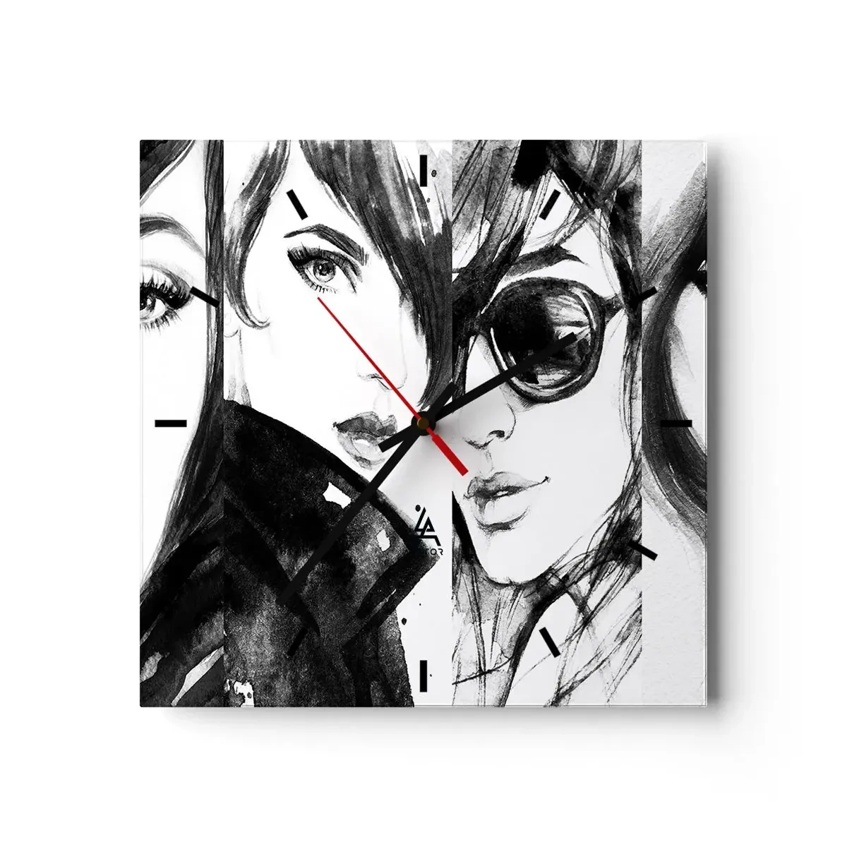 Horloge murale - Pendule murale - La beauté multipliée - 40x40 cm