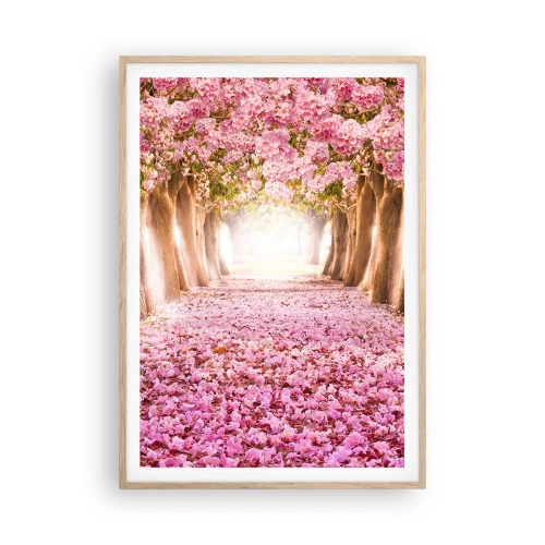 Affiche dans un chêne clair - Poster - La route du paradis - 70x100 cm