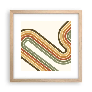 Affiche dans un chêne clair - Poster - En zig zag vers le but - 30x30 cm