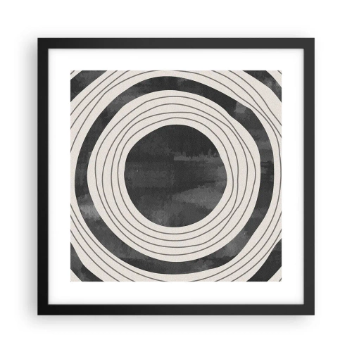 Affiche dans un cadre noir - Poster - Droit au but - 40x40 cm