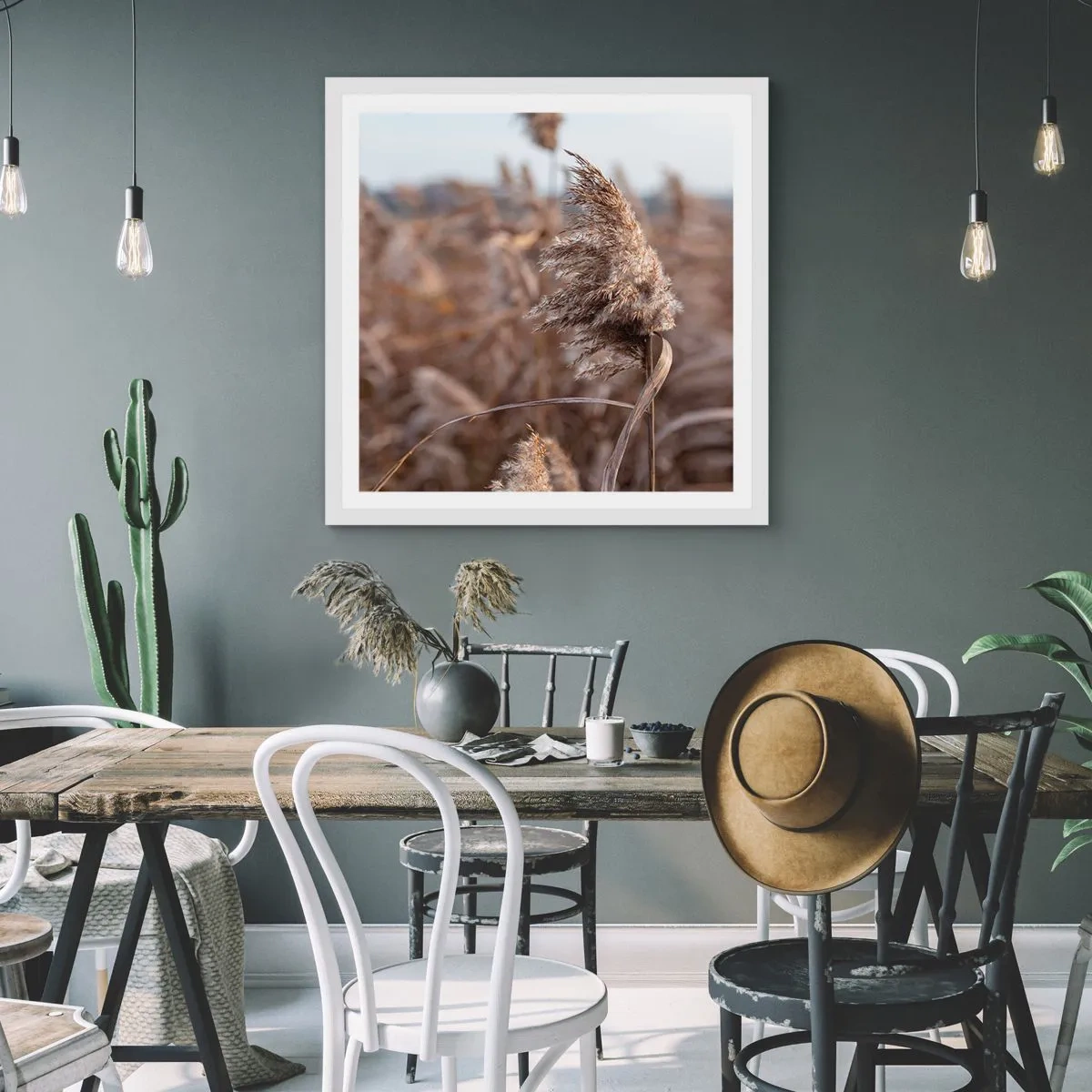 Affiche dans un cadre blanc - Poster - Il est temps de s'envoler avec le vent - 30x30 cm