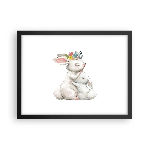 Affiche dans un cadre noir - Poster - Maman irremplaçable - 40x30 cm