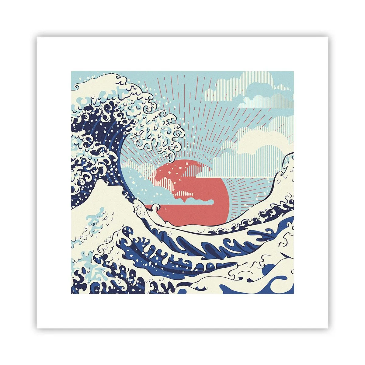 Affiche - Poster - D'une inspiration japonnaise - 30x30 cm