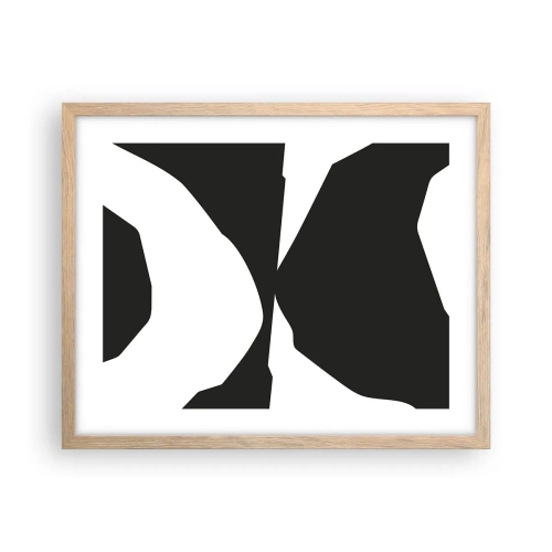 Affiche dans un chêne clair - Poster - Positif négatif - 50x40 cm