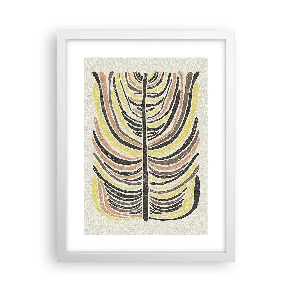 Affiche dans un cadre blanc - Poster - Abstraction pleine de vie - 30x40 cm
