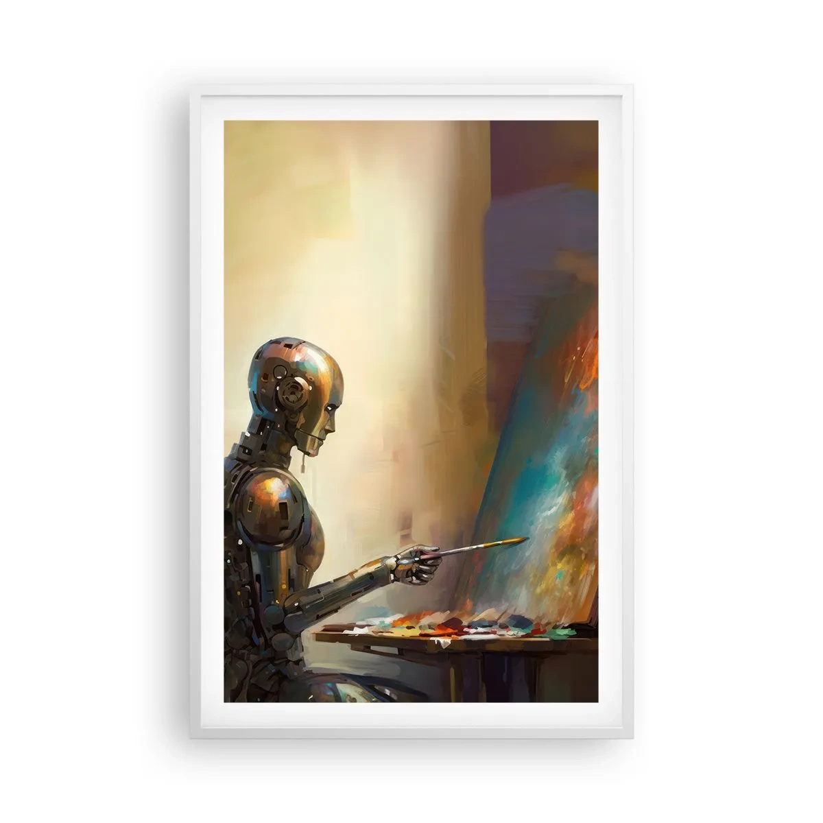 Affiche dans un cadre blanc - Poster - L'art du futur - 61x91 cm