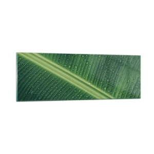 Impression sur verre - Image sur verre - Structure de vert - 90x30 cm