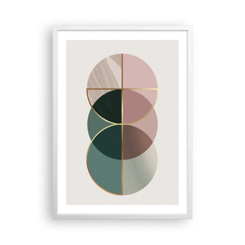 Affiche dans un cadre blanc - Poster - Cercles après cercles - 50x70 cm