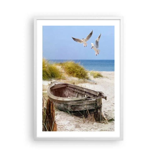 Affiche dans un cadre blanc - Poster - Bain de vent - 50x70 cm