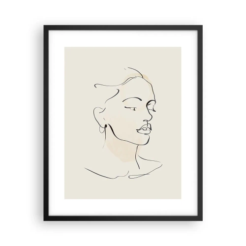 Affiche dans un cadre noir - Poster - Une ligne certaine - 40x50 cm