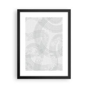 Affiche dans un cadre noir - Poster - Il n'y a pas de chemin droit - 30x40 cm