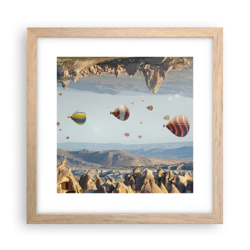 Affiche dans un chêne clair - Poster - Ici, tout est possible - 30x30 cm