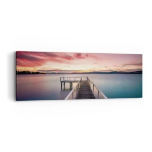 Impression sur toile - Image sur toile - La douce flamme du soir - 90x30 cm