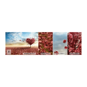 Échantillon de Papier Peint Autocollant Deluxe Sticker - Vous allez aussi aimer l'automne - Paysage, Graphique, Arbre - 100x30 cm