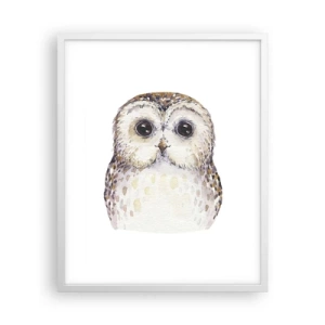 Affiche dans un cadre blanc - Poster - Regarde-moi dans les yeux - 40x50 cm