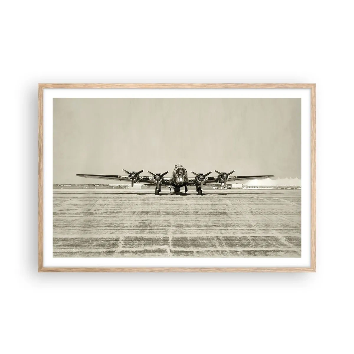 Affiche dans un chêne clair - Poster - Toujours prêt! - 91x61 cm