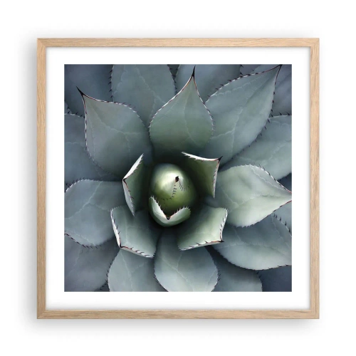 Affiche dans un chêne clair - Poster - Wabi et observe - 50x50 cm