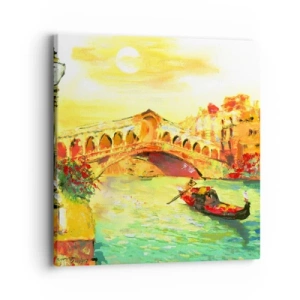 Impression sur toile - Image sur toile - Un pèlerinage d'amoureux - 40x40 cm