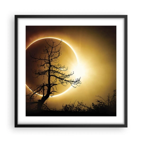 Affiche dans un cadre noir - Poster - Éclipse totale - 50x50 cm