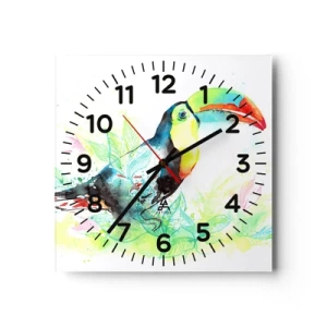 Horloge murale - Pendule murale - Aussi coloré que l'Amérique du Sud - 30x30 cm