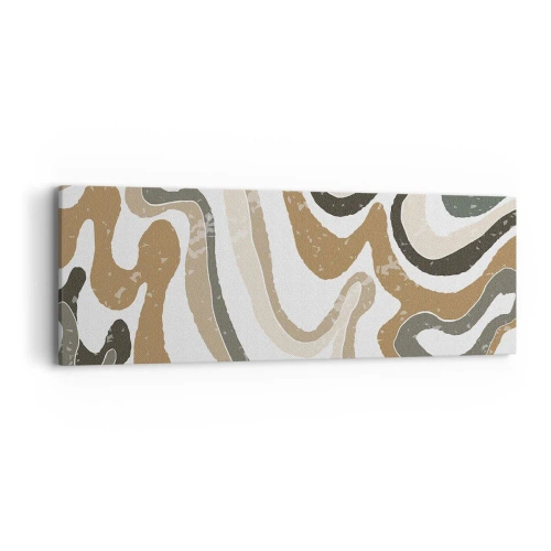 Impression sur toile - Image sur toile - Méandres de couleurs de la terre - 90x30 cm