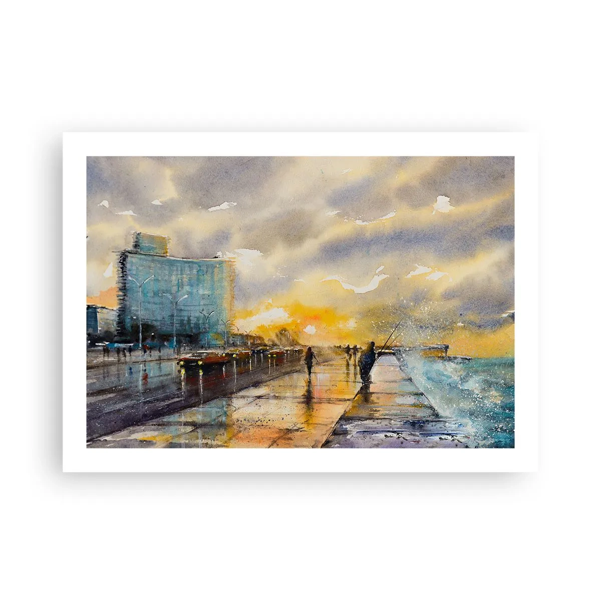 Affiche - Poster - La vie sur le rivage - 70x50 cm